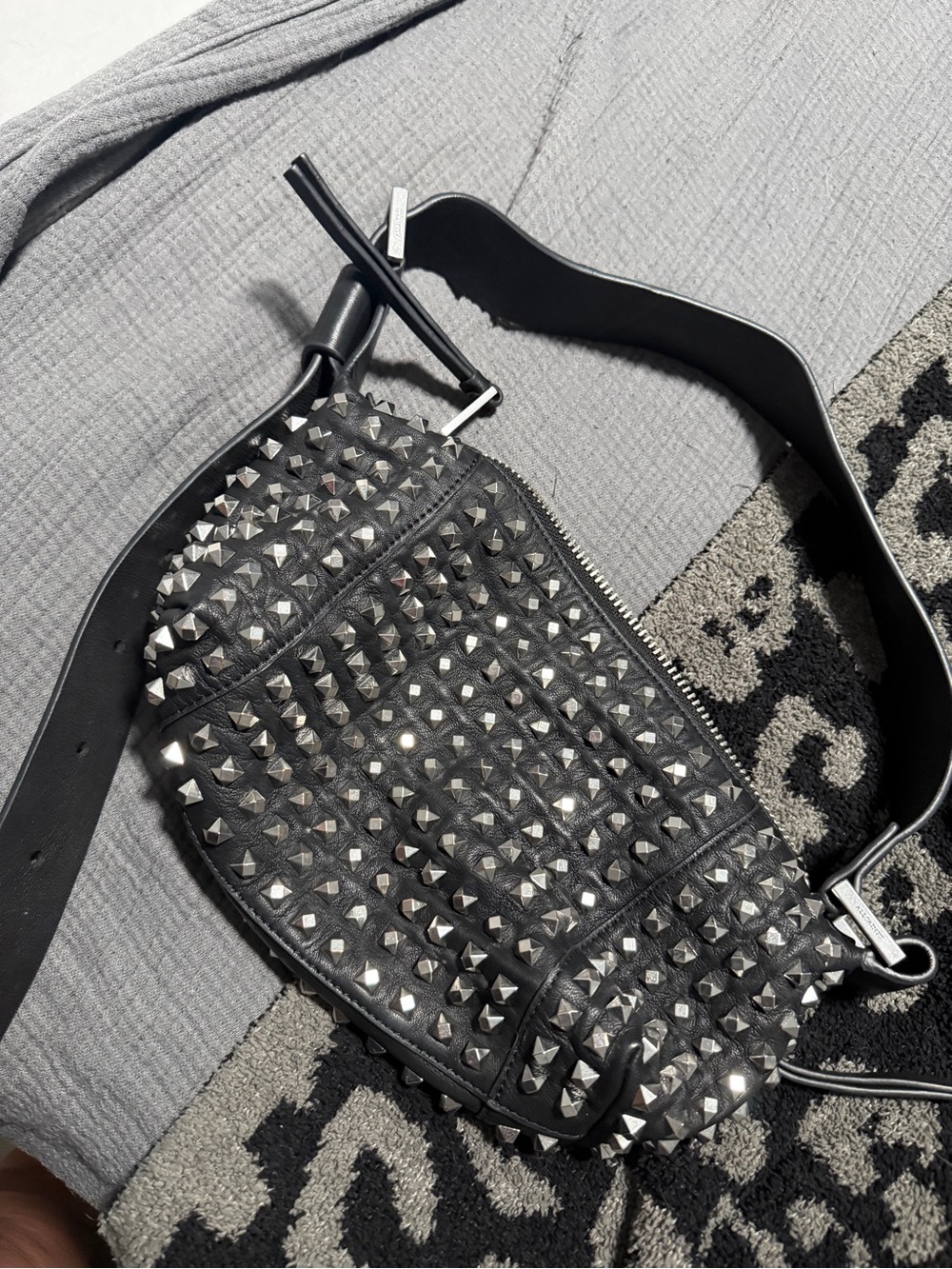 All saints Studded vela Bag